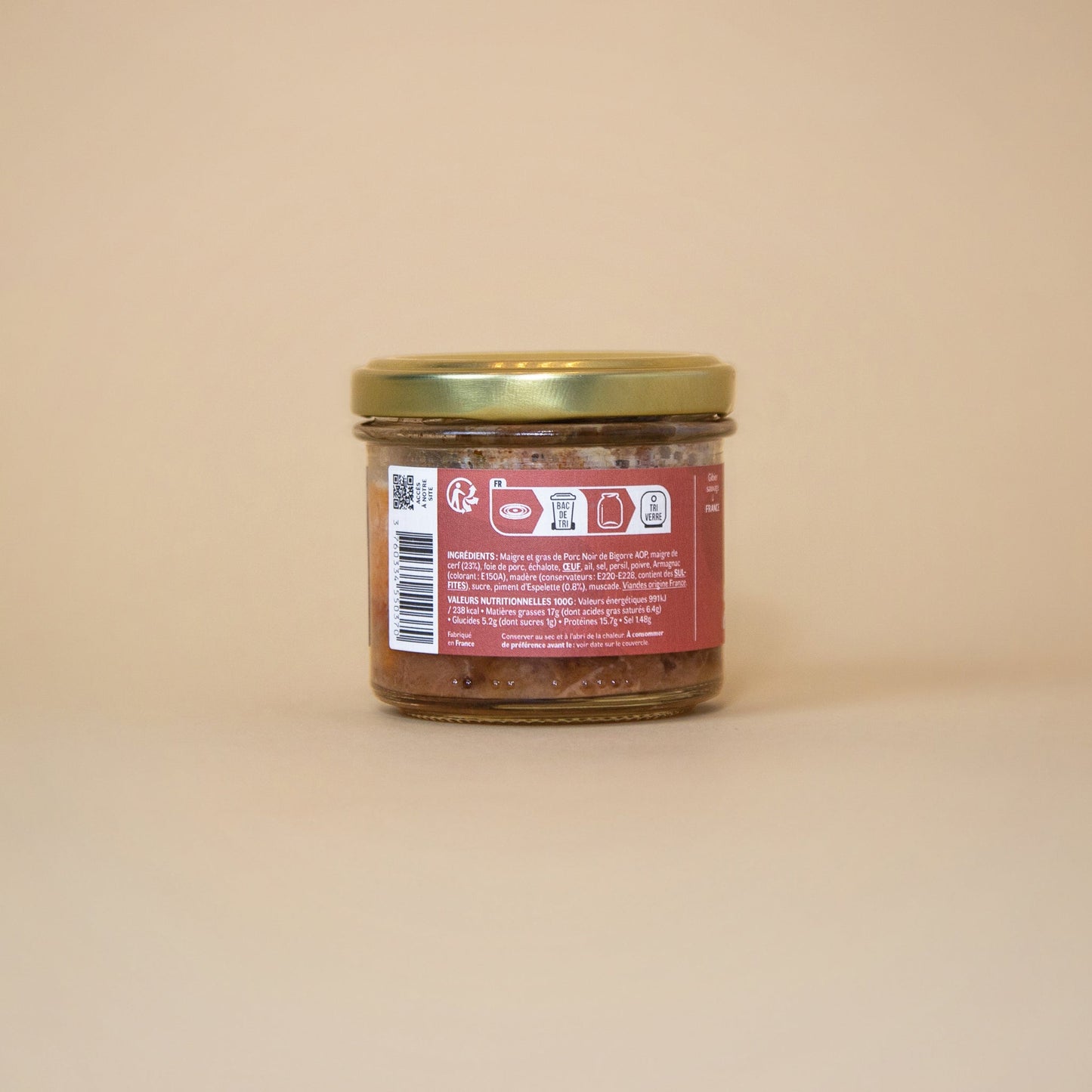 Terrine de cerf au piment d'Espelette