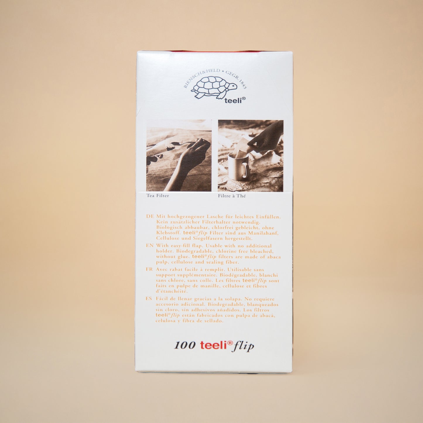 Boite de sachets de thé vide x100