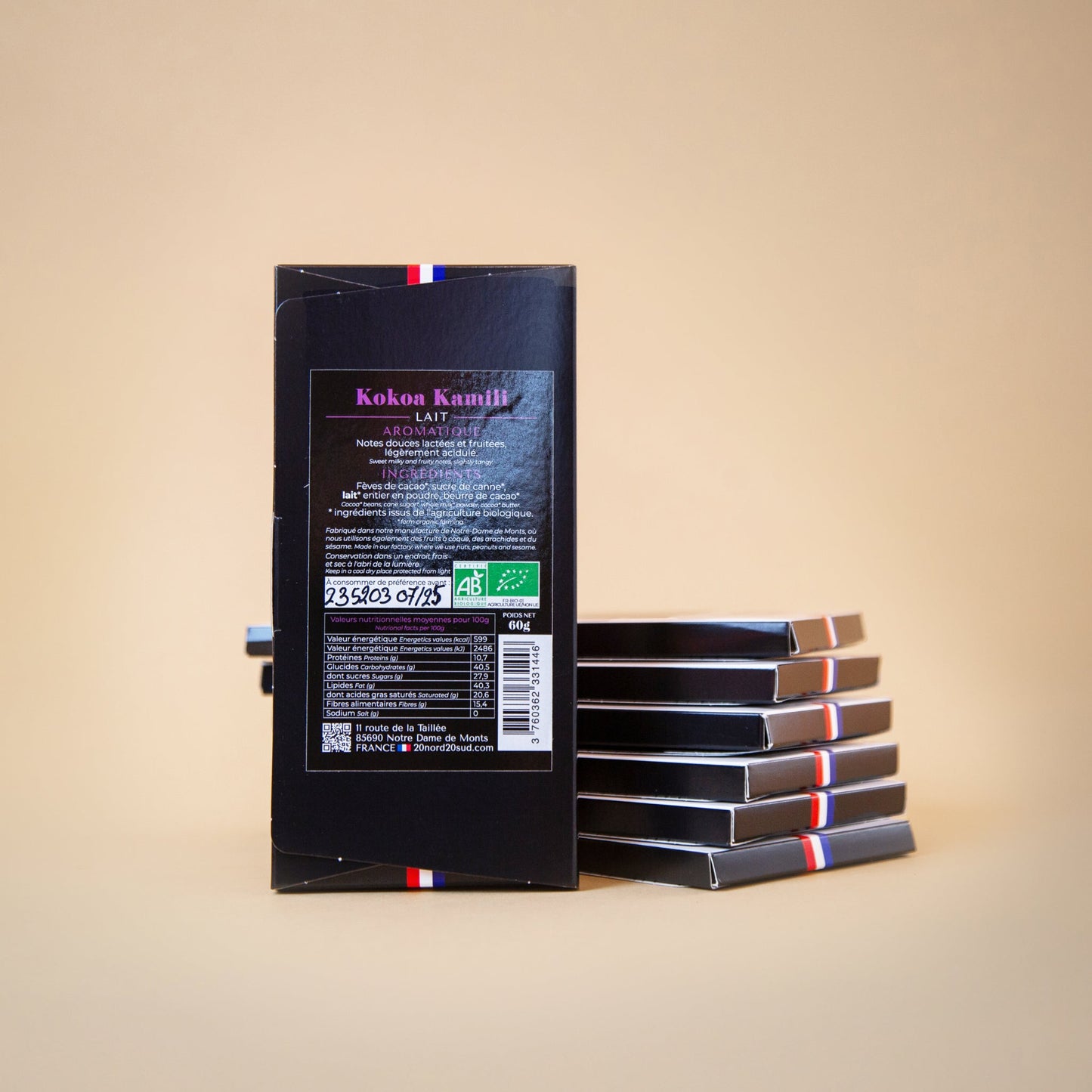 Tablette de chocolat au lait grand cru 55% - Origine Tanzanie